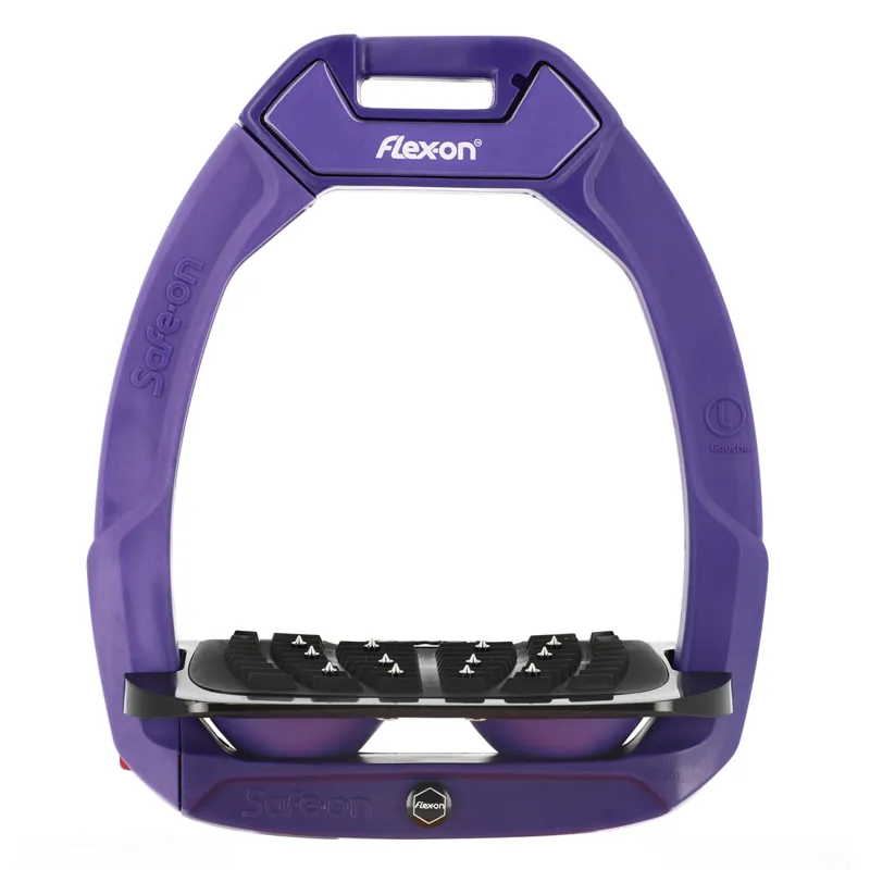 Flex-On Safe-On Limited Edition Inclined Ultra-Grip Stirrups - Purple